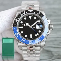 Glide Lock Novo moldura de cer￢mica de cer￢mica Sapphire Mens 2813 Movimento Autom￡tico Mec￢nico SS Fashion Watch Men's Wristwatches