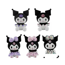 Uppstoppade plyschdjur Kawaii Kuromi Tecknad dockor Leksaker Mjuk modell Härlig leksak För barn Flickor Fans Partihandel Drop Delivery Presenter Dhqlk