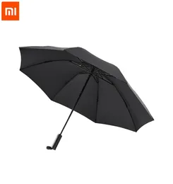 Xiaomi 90fun Automatische omgekeerde vouwen Paraplu Men Led Lumineuze winddichte Business Strong Umbrella Anti UV Coating3216028