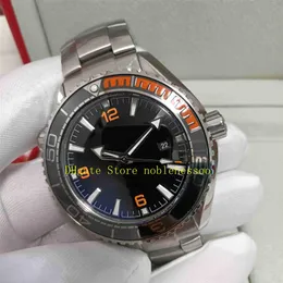 5 Färg Real Po Cal 8900 Titta på mäns toppkvalitet Black Dial 600m Orange Ceramic Bezel rostfritt stålarmband Mens Sport 2928