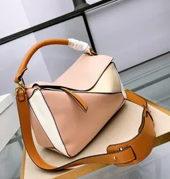 Yeni 2023 deri geometrik moda tasarımcısı Duds 16 renkli versiyon Bir omuz ou feng eğimli omuz çantası