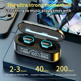 5.2V Bluetooth Wireless Headphones Redução de ruído Display LED de fones de ouvido e controle de toque de controle hiFi de longa data à prova d'água