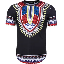 Floral Gedrukte etnische kenmerken van shirt met korte mouwen mannelijk uniek ontwerp nieuwe stijl van heren t-shirt2846