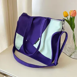 Kvällspåsar Designer Nylon Kvinnlig handväska axelväska stor kapacitet damer shopping fällande handväskor totebag för kvinnor