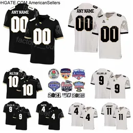 NCAA UCF Knights Football College 10 McKenzie Milton Jersey 1 Matthew Wright 4 TreQuan Smith 9 Adrian Killins Jr Embroidery And Sewing Custom Name Number