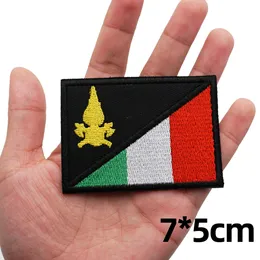5 szt./Partia F8-3 Włochy Flag Flag Bacides Wojskowe taktyczne morale haftowane z haczykiem żelazne podłoże kleju