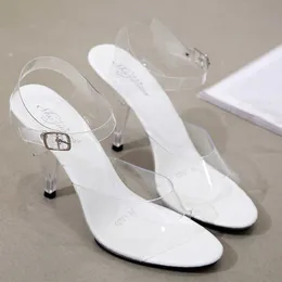 나이트 클럽 발 뒤꿈치 높은 슈퍼 투명한 샌들 여성 신발 섹시한 슬리퍼 플러스 크기 34-45 샌들 리아 무지르 2024 펌프 T221209 34be0