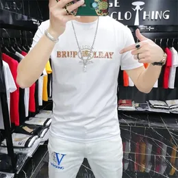 2023 MENS LETTER PESKINS Herrarna T-shirts Luxury White Black Fashion Designer Summer Highs Quality Top Short Sleeve Size S-5XL