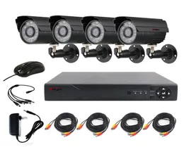 Anspo 4CH AHD Home Security Camera System Kit Waterproof Outdoor Night Vision IRCut DVR CCTV Home Surveillance 720P Black Camera 2458671