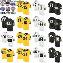 NCAA Iowa Hawkeyes College Football 15 Tyler Goodson Jersey 21 Ivory Kelly-Martin 84 Sam Laporta 16 Charlie Jones 44 Seth Benson 7 Spencer Petras Color