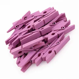 Yüksek kaliteli 60mm boyutlu renkli ahşap fotoğraf clothespin zanaat dekorasyon klipleri okul ofis paperclips renkli klipler