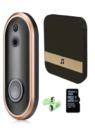 Videodörrtelefon WiFi Smart Wireless Security Doorbell Smart 1080p Visual Intercom Recording Fjärr Hemmonitor Night Vision BATT1385805