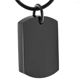 Pendant Necklaces CMJ8416 Free Black Dog Tag Cremation Jewelry Urn Stainless Steel Ash Necklace Colar Masculino For Ashes