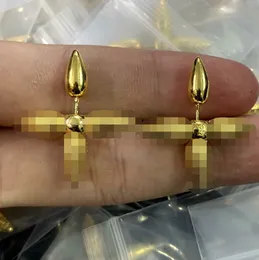 New designed women Silver Dangle Earring V Letter full diamonds combination Brass 18K Gold plating ladies pendants Earrings studs Designer Jewelry LE-28K