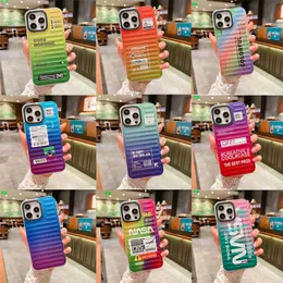 Luggage phone cases iPhone iPhone 14 13 11 12 Pro max 14plus x xr xs xsmax 7 8 plus Rainbow-gradient fall protection Case