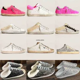Women Spuer-Star Casual Shoes Designer Shoes Winter Shoes Italian Brand Golden Sneaker Sequin Classic White Do-Old Dirty Superstar Plysch