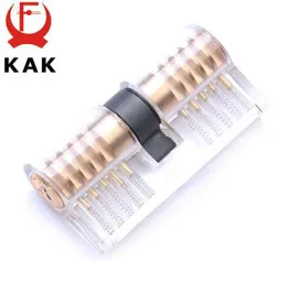 KAK Cutaway Transparent Copper Locks Training Skill Professional Visible Practice Padlocks Lock Pick Locksmith Supplies9195163