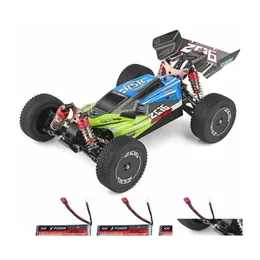 Electric/RC Car Wltoys 144001 114 2.4G 4WD High Speed ​​Racing RC Vehicle Models 60 km/h Två batteri 7.4V 2600mAh Fjärrkontrollmodell Dhizk