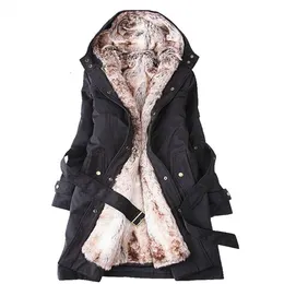 女性ラムウールジャケットWhole-Women's Winter Coat Cheap Thaining Warm Hooded Parka Overcoat Plus Size xxxl for Female265i