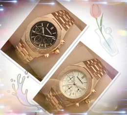 Mężczyźni Premium popularne pełne funkcjonalne zegarki Stopwatch 42 mm kwarc bateria super chronograf auto data wypoczynek