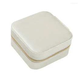 Lagringsflaskor Plush Travel Jewelry Box Organizer Mini Case Small For Women