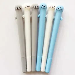 3pcs Güzel Otter Jel Pens Seti 0,5 mm Beyaz Siyah Renk Mürekkebi Ofis Okulu Öğrenci Malzemeleri A7283