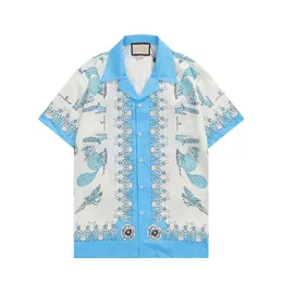 Męskie kwiatowe koszule z nadrukiem tygrysa na co dzień zapinana na guziki koszula hawajska z krótkim rękawem garnitury letnia plaża designerska sukienka koszule moda etap 2023