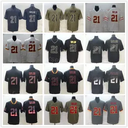 남성 축구 21 Sean Taylor Jersey 자수 및 재봉을위한 스포츠 팬 Rainbow Leopard Grain Drift Hemp Grey Flag Shadow Hyphenation 여신 Vapor Color Rush Team