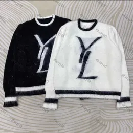 Y 22 L Sweater Tasarımcı Sweatshirt Haftası Mektubu Jacquard Crew Boyun Külot Klasik Deniz Kesiklik Yünlü Örme En İyi Sonbahar Kış Sıcak Ceket Kadınlar Günlük Gömlek