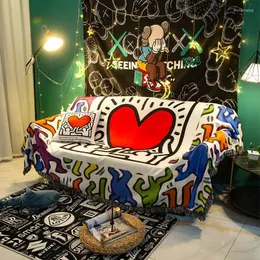 Coperte Coperta da tiro in tessuto cartone animato Divano Camera da letto Tappeto decorativo da parete Arazzo da campeggio Tappeto da picnic Tappetino da esterno Mantieni caldo