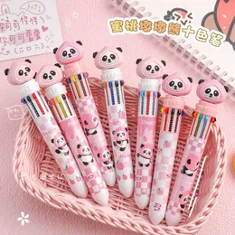 LATS Cute Peach Dundun Bear Ten Color Ballpoint Pen School Office поставляет студенческие подарки канцелярские принадлежности Kawaii