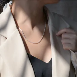Catene a maglie Collane in argento sterling 925 40 45 cm Delicata catena di design fatta a mano personalizzata Accessori di alta gioielleria di lusso Regali per le donne Link nella storia di Instagram
