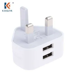 Universal UK Plug 2 Pin Wall Charger Adapter With 2 USB Ports Charging for iPhone Samsung Huawei 5V 2A Mobile
