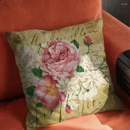 Pillow Oil Painting Flower Cover Double-sided Printing Covers Home Decoration Pillowcase Polyester Throw Case