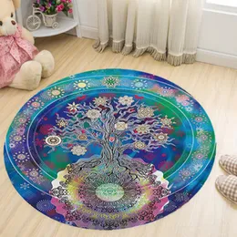 Carpets Nordic 3D Print Round for Room Computer Cairs Area Brug Child Child Play Game Floor حصيرة سجاد سجاد وسجاد