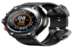 Primeiros fones de ouvido do World Thermeter Smart Watch MP3 Bluetooth Call IP68 Relógios à prova d'água Freqüência cardíaca Ox4558160
