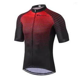 Rennjacken Red Cycle Jersey Männer 2022 Radfahren Fahrradbekleidung Fahrrad Top Ropa Ciclismo Maillot MTB Sport T-Shirts