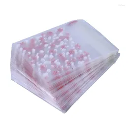 Wrap Prezent 100pcs Heart Clear Candy Bag Transparent Plastic Cookie Opp na wesele urodziny