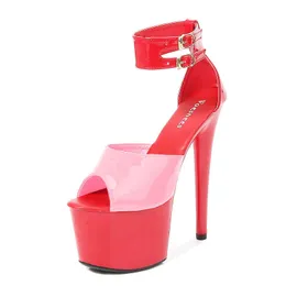 2024 Party gemischtes Leder Patent 2021 Gladiator Frauen Sandalen Farben dünne Heels T-gebundene Pole Dance Schuhe sexy hohe Heels Stripper T221230 774