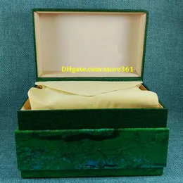 Luxury Watch Mens para Watch Box Original Interior Womans Watches Boxes Men Wristwatch Green Box257t