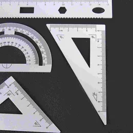 Linjal Geometri Set Math Tool Measuring Circle Trianglemetric Ritning Kit SCALE TOOLS Kids snickare Protractor Student