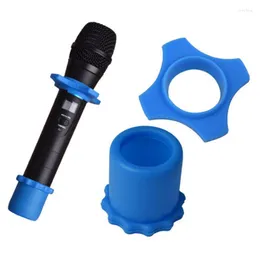 Microphones 1 Set Wireless Microphone Anti-roll Tail Sets Anti-skid Ring Protective Cover Sleeve KTV