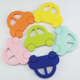 Pendant Necklaces SUTOYUEN Silicone Car Shape Dots DIY Necklace Teether BPA Free Montessori Baby Toys Teething 20Pcs Mix 9 Colors