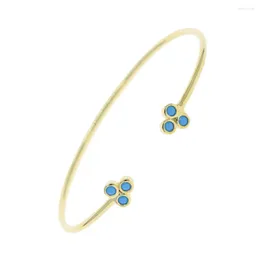 BANGLE 2022 Золотой цвет треугольник Три настройки Opal 56-60 мм манжеты Bangles Bangles Burcose Turquoses