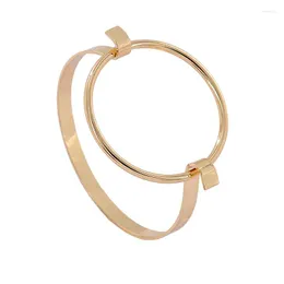 Bangle Arrive Black Big Connected Circle Round Vintage Gold & Silver Color Inspirational Linking Bangles Jewelry For Women