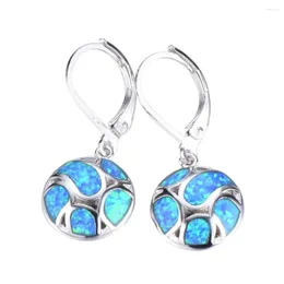 Dangle Ohrringe Mode Frauen 2022 Bohemian Blue/White Imitation Fire Opal Long f￼r Accessoires Statement Schmuck Schmuck