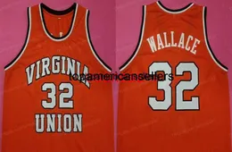 Custom Retro Ben Wallace #32 College Basketball Jersey Men's All Stitched Orange Number Name Jerseys