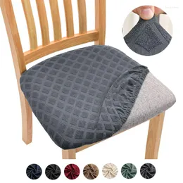 Крышка стулья растягиваемой крышкой подушки для сиденья Полиэфир Съемный промальный клетчаток для банкетной столовой