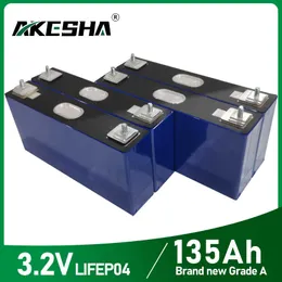 4PCS 3.2V 135ah Lifepo4 Rechargeable Battery DIY 12V 24V 36V 48V Deep Cycle for Electric Cars Golf Forklift Power Fast Delivery