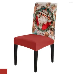 Chair Covers Dining Christmas Santa Claus Child Listen To Wishes Modern Elastic El Wedding Home